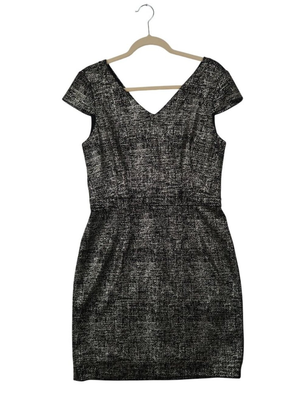 Betsey Johnson 12 Metallic Gold/Black Sparkle Sheath Dress